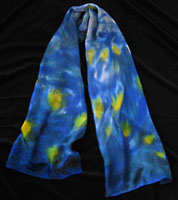 Yellow and Blue Flowers scarf